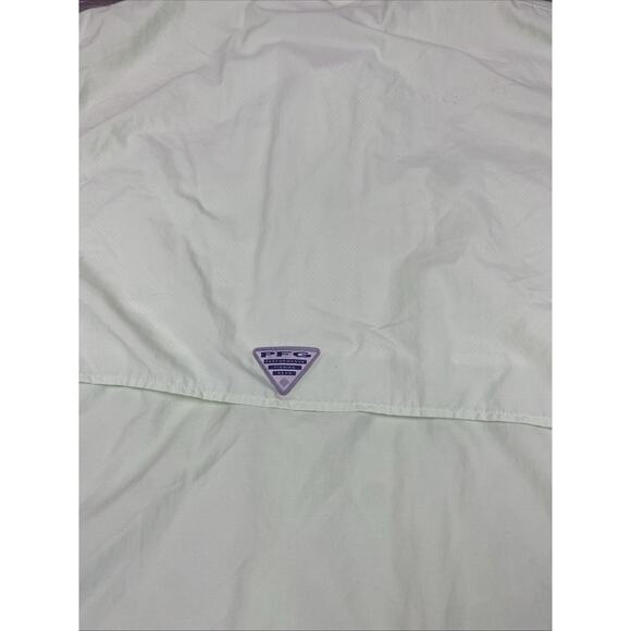 Columbia PFG Men 2X/2TF Lime Green Pocket Vented Short Sleeve Button Up Shirt - Picture 10 of 11